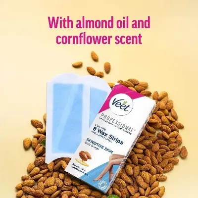 Picture of Veet Hair Removal Wax Strips For Sensitive Skin ( 8 Wax Strips )