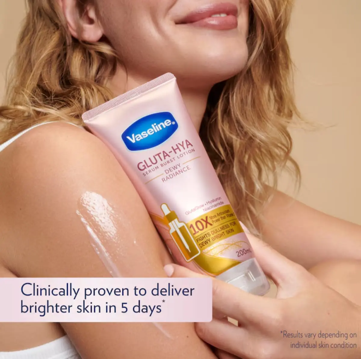 Picture of Vaseline Healhy Bright Gluta Hya Serum Burst Body Lotion Dewy Radiance 290ml  ( Thailand )