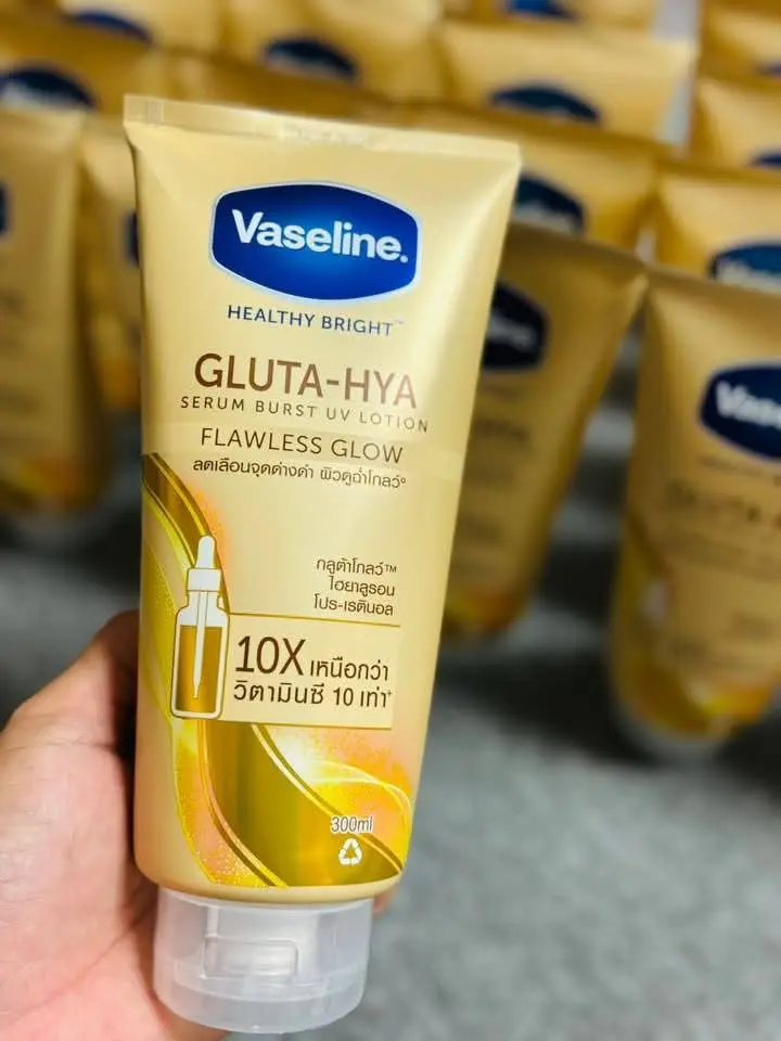 Picture of Vaseline Healhy Bright Flawless Glow Gluta Hya Serum Burst UV Body Lotion 300ml ( Thailand )