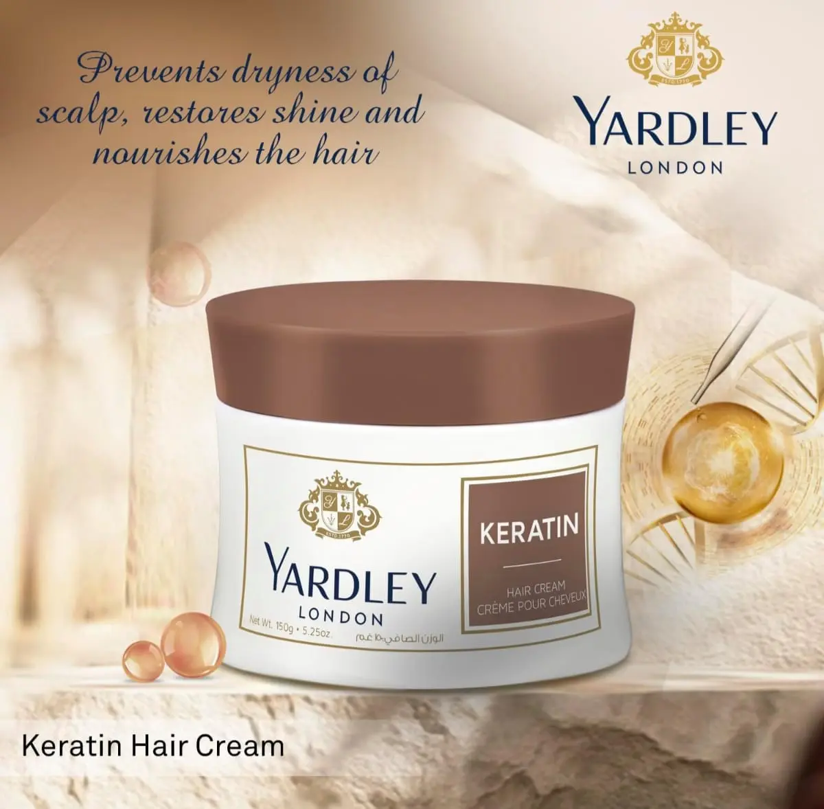 Picture of Yardley London Keratin Hair Cream 150 G