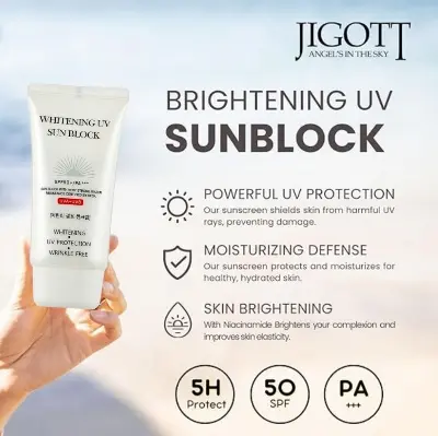 Picture of Jigott Whitening UV Sunblock Cream SPF50+/PA+++ 70ml ( Korean )