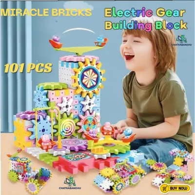Picture of miracle Bricks Building Block Game for Kids (Multicolor) Motor Toy ( 101 pcs ),FunBlast Magical Blocks - Magical Building Blocks 3D Magic Play Stacking Set DIY for Brain Development Educational
