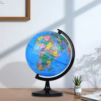 Picture of 14.16CM World Globe for Kids Learning, Educational Rotating World Map Globes Mini Size Decorative Earth Children Globe for Classroom Geography Teaching, Desk & Office Decoration