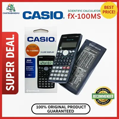 Picture of FX 100MS Scientific Calculator, Calculator (1st edition)(thailand variant)l– 300 Functions  – Non-Programmable – Exam Use Model, Calculator for students