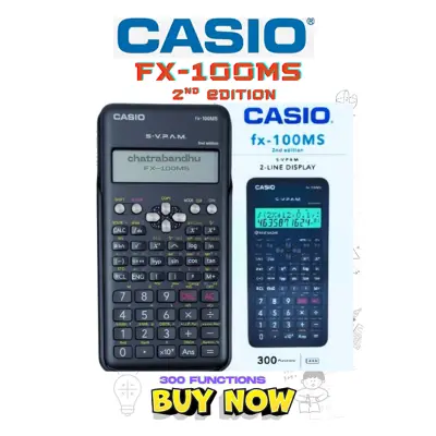 Picture of FX 100ms Calculator ,2nd Edition , (THAILAND VARIANT) calculator, Non-Programmable acadamic-black