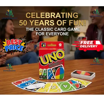 Picture of UNO 50th Anniversary Edition Card Game - Premium Black Deck with Golden Coin & Special Rules