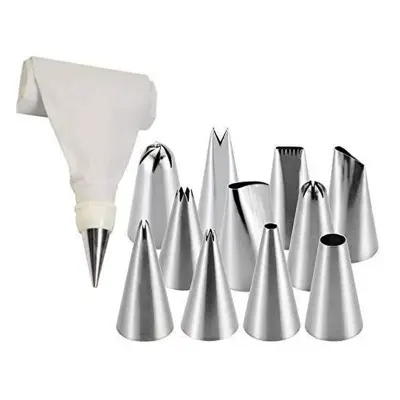 Picture of Cake Decorating Turntable Combo - 28cm Stand, 12 Nozzles, 10 Piping Bags & 3 Scrappers  : 4-in-1 Cake Decorating Kit with Turntable  Ultimate Baking Combo - Turntable, Nozzles & Tools Set