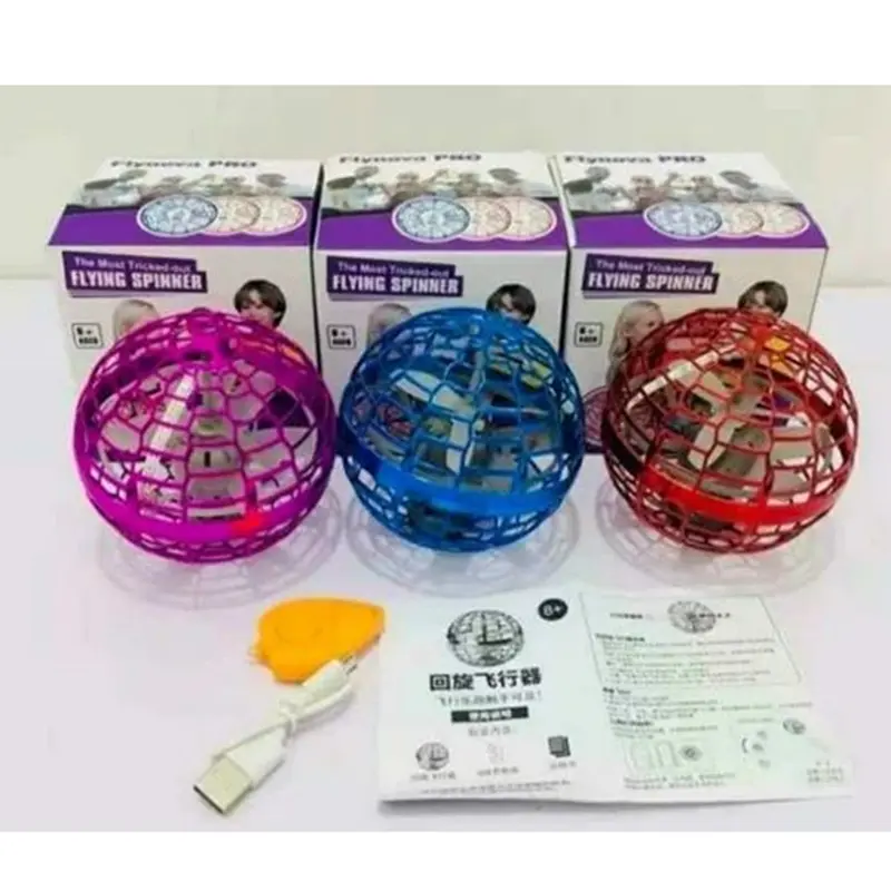 Picture of Magic Flying Ball Toy with RGB Lights - Hand Controlled Boomerang Spinner Mini Drone for Kids & Adults
