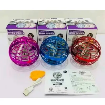 Picture of Magic Flying Ball Toy with RGB Lights - Hand Controlled Boomerang Spinner Mini Drone for Kids & Adults