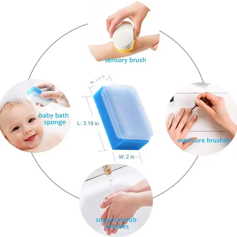Picture of Children Kid Body Cleaning Bath Brush Soft Sponge,silicon,Scrub Brush Sterile Deep Cleaning Scrub Brush,Sensory Brush for Autism and Tactile Sensory Stimulation