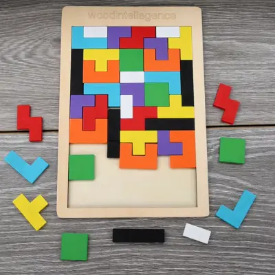 Picture of Educate and Entertain with Children's Colorful Gigso Board - Wooden Puzzle Toys - Intellectual Educational Toys for Kids - Easy To use and Clean