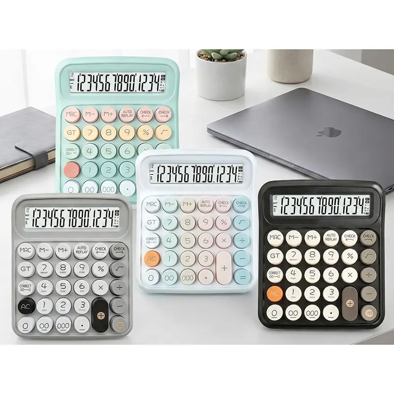 Picture of Ctifree ECO-013 Large Display Basic Calculator for School and Office, 12-Digit Dual Power Battery/Lithium with Memory Function
