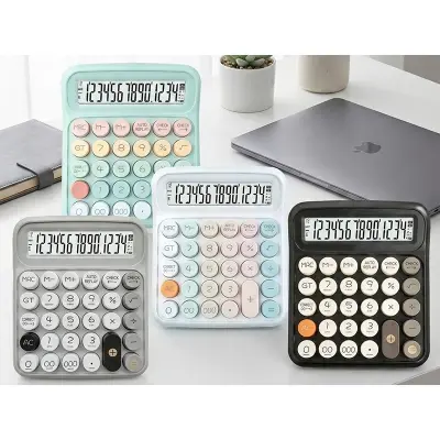 Picture of Ctifree ECO-013 Large Display Basic Calculator for School and Office, 12-Digit Dual Power Battery/Lithium with Memory Function