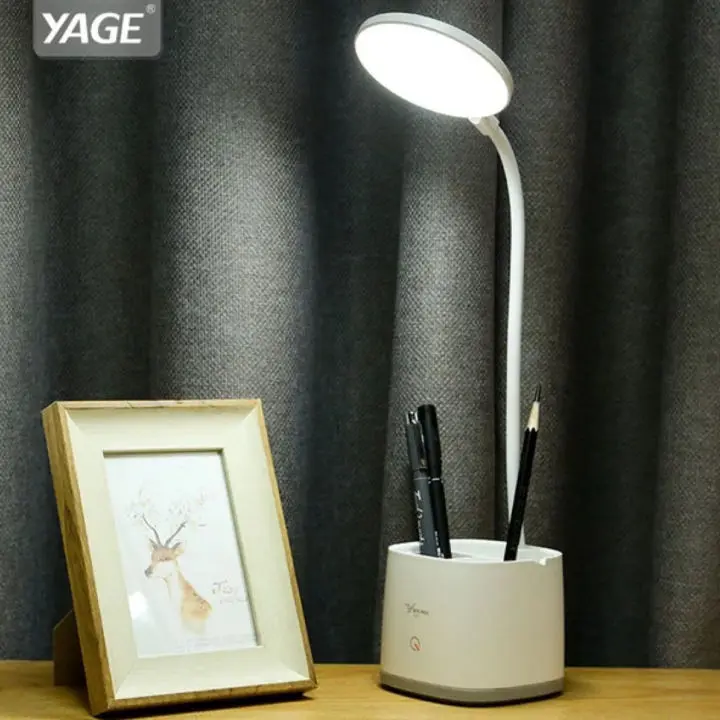 Picture of YAGE YG-T109 Table Lamp Pen Holder Desk Lamp Dimmer Rechargeable USB Reading LED Table light Night Light