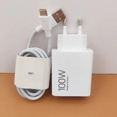 Picture of For Xiaomi Charger 100W Fast Charge EU Plug For Xiaomi POCO F8 Ultra F8 Pro M8 Pro F7 Pro 17 Pro Max 15T 14T, 100W Charger Adapter with 6A USB C Charging Cable for Redmi Note 14 13 12 11Pro Pad 7 6S