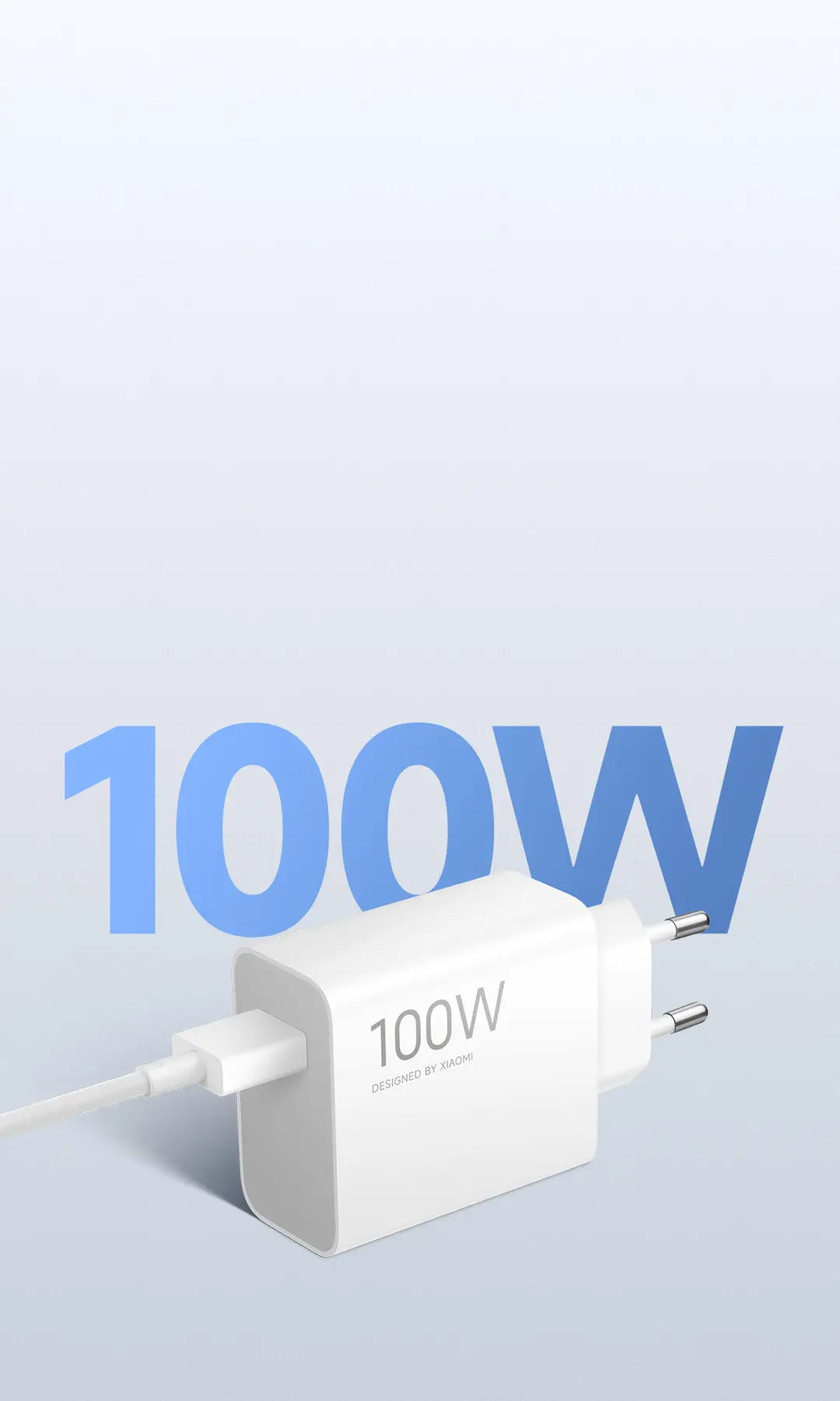 Picture of For Xiaomi Charger 100W Fast Charge EU Plug For Xiaomi POCO F8 Ultra F8 Pro M8 Pro F7 Pro 17 Pro Max 15T 14T, 100W Charger Adapter with 6A USB C Charging Cable for Redmi Note 14 13 12 11Pro Pad 7 6S