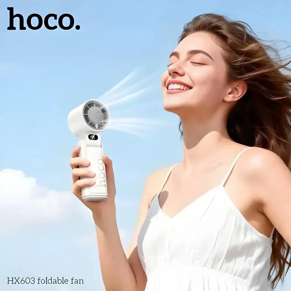 Picture of HOCO HX603 Handheld Fan, Portable Foldable Cooling Fan For Personal Uses