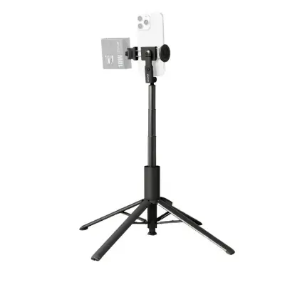 Picture of Ulanzi MT86 Automatic Phone Tripod Phone Clamp Wireless Selfie Stick Tripod for Phone w Cold Shoe for Video Light Mic Video Vlog