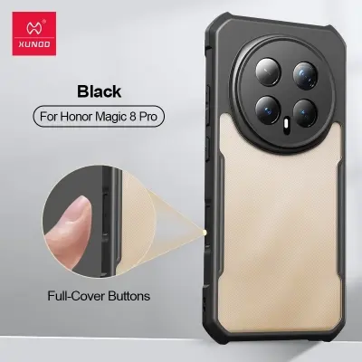 Picture of XUNDD CASE For Honor Magic 8 Pro Phone Case Air-bag Anti Drop Anti Scratch Protective Covers Shockproof Protection Miltary Grade Black Bumper Case Airbags Shockproof Protective Transparent Back Cover