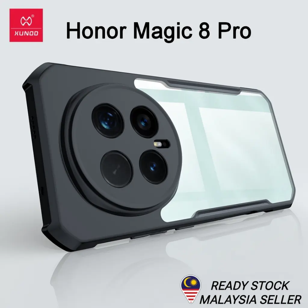 Picture of XUNDD CASE For Honor Magic 8 Pro Phone Case Air-bag Anti Drop Anti Scratch Protective Covers Shockproof Protection Miltary Grade Black Bumper Case Airbags Shockproof Protective Transparent Back Cover