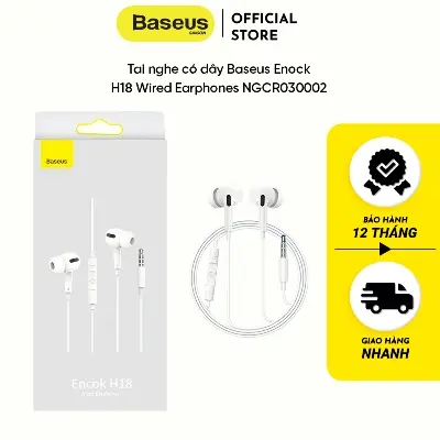 Picture of Baseus Encok H18 Wired 3.5mm Wired Earphone Gaming and Bass Earphone