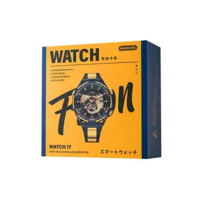 Picture of Remax Watch 17 Reloje Smartwatch Health Tracker Phone Smart Fitness Watches IP67 Waterproof Connected Smart Watch Sets With Straps Black and Gold
