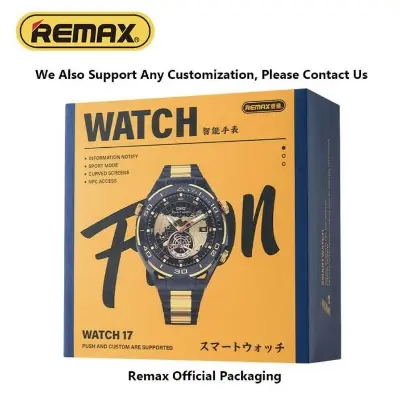 Picture of Remax Watch 17 Reloje Smartwatch Health Tracker Phone Smart Fitness Watches IP67 Waterproof Connected Smart Watch Sets With Straps Black and Gold