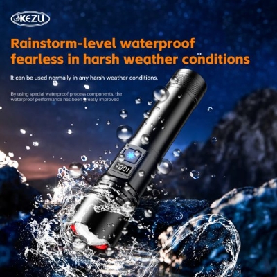 Picture of KEZU W511A Flashlight High Power Torch Light Rechargeable Flashlight 2000M Brightness with Digital Display 1200 Lumens