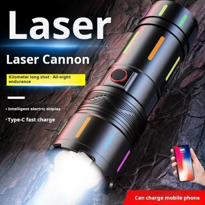 Picture of KINSACH KS-885 Torch Light High Power LED Zoom Flash light Big Battery 3600mAh With Power Bank Digital Display