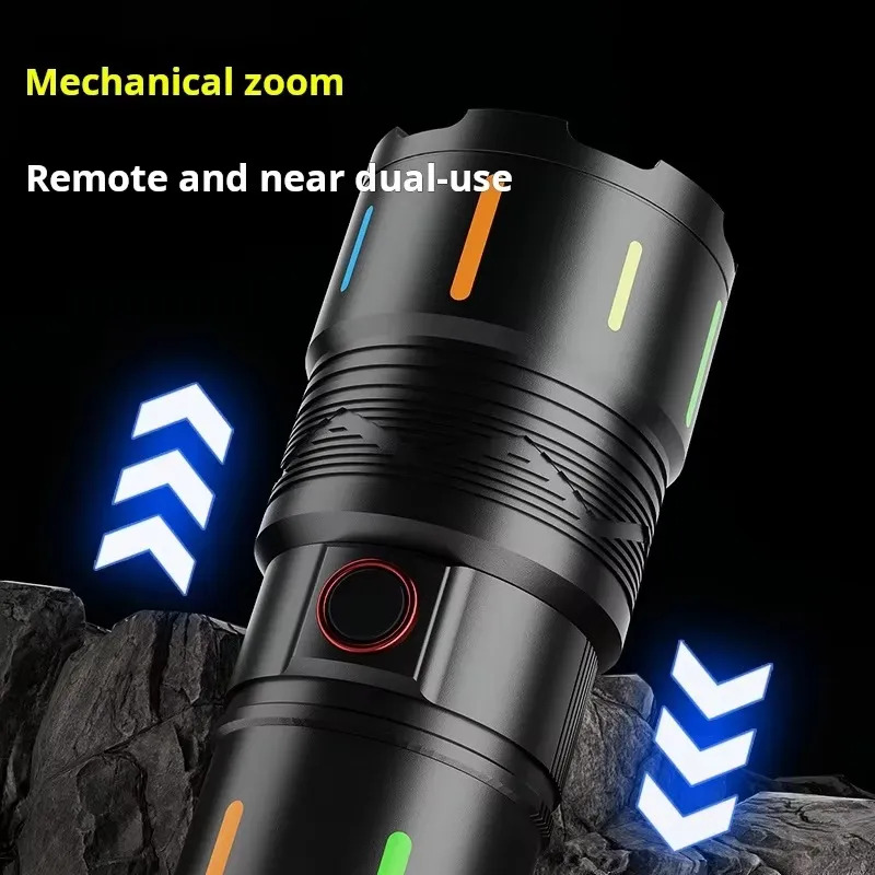 Picture of KINSACH KS-885 Torch Light High Power LED Zoom Flash light Big Battery 3600mAh With Power Bank Digital Display