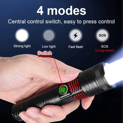 Picture of MX702 Super Powerful LED Flashlight 2000M Long Shot Rechargeable Torch Light Tactical High Power Flashlight 18650 Outdoor Camping Lamp