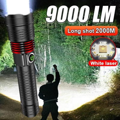 Picture of MX702 Super Powerful LED Flashlight 2000M Long Shot Rechargeable Torch Light Tactical High Power Flashlight 18650 Outdoor Camping Lamp