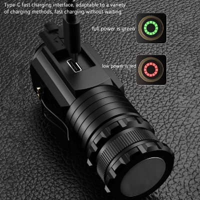 Picture of CUTE LED Flashlight, 2000 Lumens, Ultra Bright Rechargeable Magnetic Flashlight, Mini Flashlight 5 Lighting Modes, Tactical Light for Outdoor, Camping, Gift
