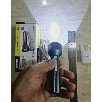 Picture of GEEPAS GFL-2433 Rechargable LED Flash Light Handheld Torch with Long Life Battery 2000mAh Type-C Charging Port