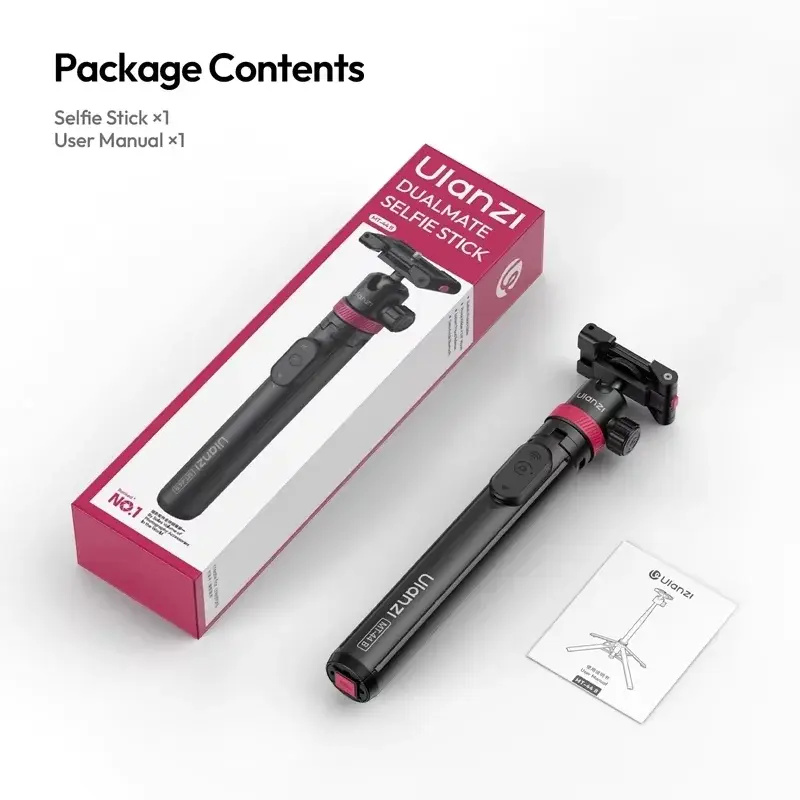Picture of ULANZI MT-44B 59" Pop-Open Four-Legged Tripod All-in-One Selfie Stick Bluetooth 150cm Automatic Opening Design Portable Tripod Compatible with iPhone 17 Series 16 Pro Max 15 Pro 14 13 12 Samsung Galaxy S26 Ultra S25 Ultra