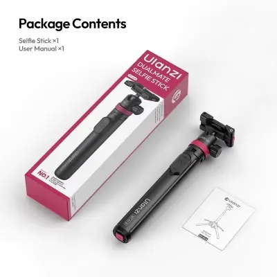 Picture of ULANZI MT-44B 59" Pop-Open Four-Legged Tripod All-in-One Selfie Stick Bluetooth 150cm Automatic Opening Design Portable Tripod Compatible with iPhone 17 Series 16 Pro Max 15 Pro 14 13 12 Samsung Galaxy S26 Ultra S25 Ultra