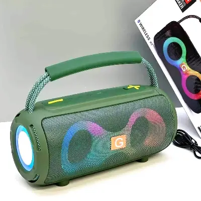 Picture of ET-312 RGB Party Speaker Double Horn Mini Outdoors Portable Speaker Box Rechargeable Speaker With Coloured Lights DJ Sound