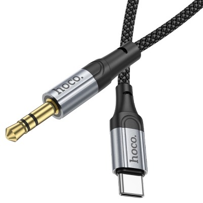 Picture of HOCO Aux Audio Cable 3.5mm to 3.5mm or Type C to 3.5mm or iP To 3.5mm Braid Cable Male to Male Jack Headphones USB C Adapter For iPad Phones Laptop Tablets Car Audio Music Cables