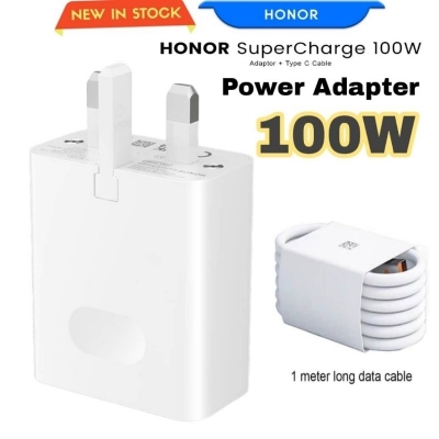 Picture of HONOR 100W Supercharge Adapter with 6A USB Type-C Cable 100W SuperCharge Power Adapter for Honor 200 400 Pro Lite 90 70 Magic 6 7 Pro UK US Plug 1M SuperCharging Cable for Honor Magic6 Pro 5 Lite V5 V3 200 90 Smart x6a x6b X7b X8b X9b Pura 70