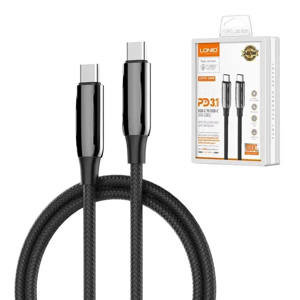 Picture of LDNIO LC921c 240W High Power PD3.1 Fast Charge Protocol E-marker Chip Fast Charging Charger Data Cable