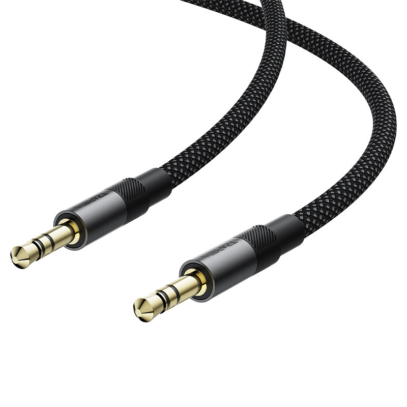 Picture of ACEFAST J10 Aux Audio Cable 3.5mm to 3.5mm Compatible with Mobile Tablet Phone Samsung Xiaomi Oppo Huawei Black