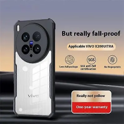 Picture of XUNDD CASE For Vivo X200 Ultra Phone Case Air-bag Anti Drop Anti Scratch Protective Covers Shockproof Protection Miltary Grade Black Bumper Case Airbags Shockproof Protective Transparent Back Cover