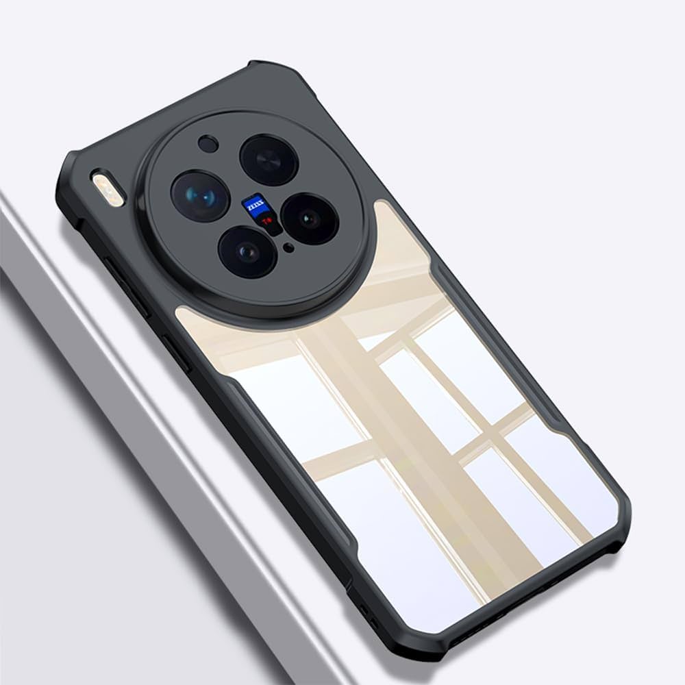 Picture of XUNDD CASE For Vivo X300 Pro Phone Case Air-bag Anti Drop Anti Scratch Protective Covers Shockproof Protection Miltary Grade Black Bumper Case Airbags Shockproof Protective Transparent Back Cover