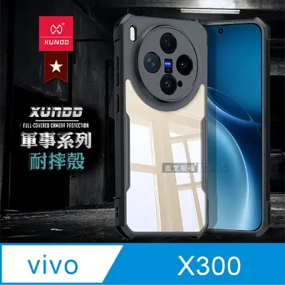 Picture of XUNDD CASE For Vivo X300 Phone Case Air-bag Anti Drop Anti Scratch Protective Covers Shockproof Protection Miltary Grade Black Bumper Case Airbags Shockproof Protective Transparent Back Cover