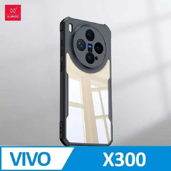 Picture of XUNDD CASE For Vivo X300 Phone Case Air-bag Anti Drop Anti Scratch Protective Covers Shockproof Protection Miltary Grade Black Bumper Case Airbags Shockproof Protective Transparent Back Cover