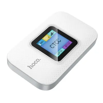Picture of HOCO DQ12 Portable WIFI Router WiFi 6 Router with Dispaly All BD Sim Supported Pocket Router 4G Sim Support Pocket Router For Travel Mini Pocket Router Wifi Router Car