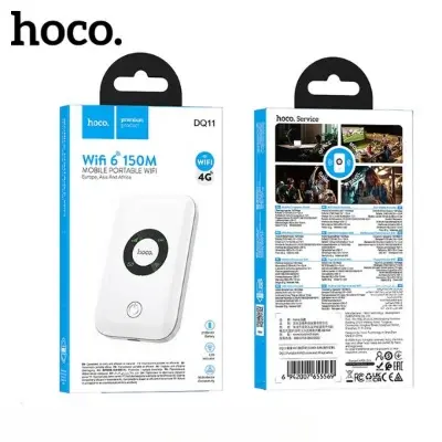 Picture of HOCO DQ11 Portable WIFI Router WiFi 6 All BD Sim Supported Pocket Router 4G Sim Support Pocket Router For Travel Mini Pocket Router Wifi Router Car