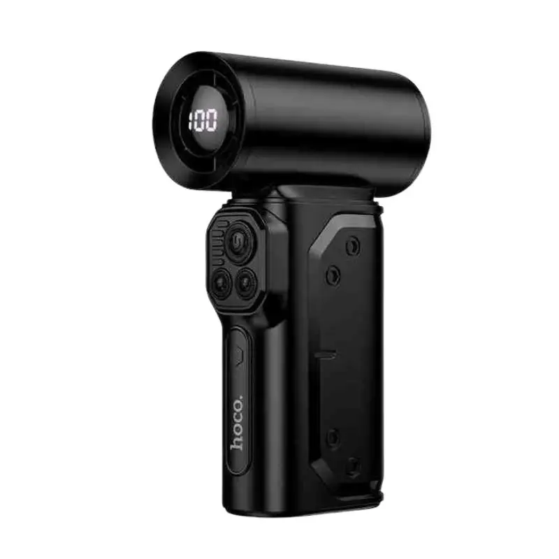 Picture of Hoco HX68 Flujo Turbo Jet Fan Digital Display Violent 130000RPM Ultra High Speed Total 8000mAh Battery Low Noise Mini Fan for Cooling