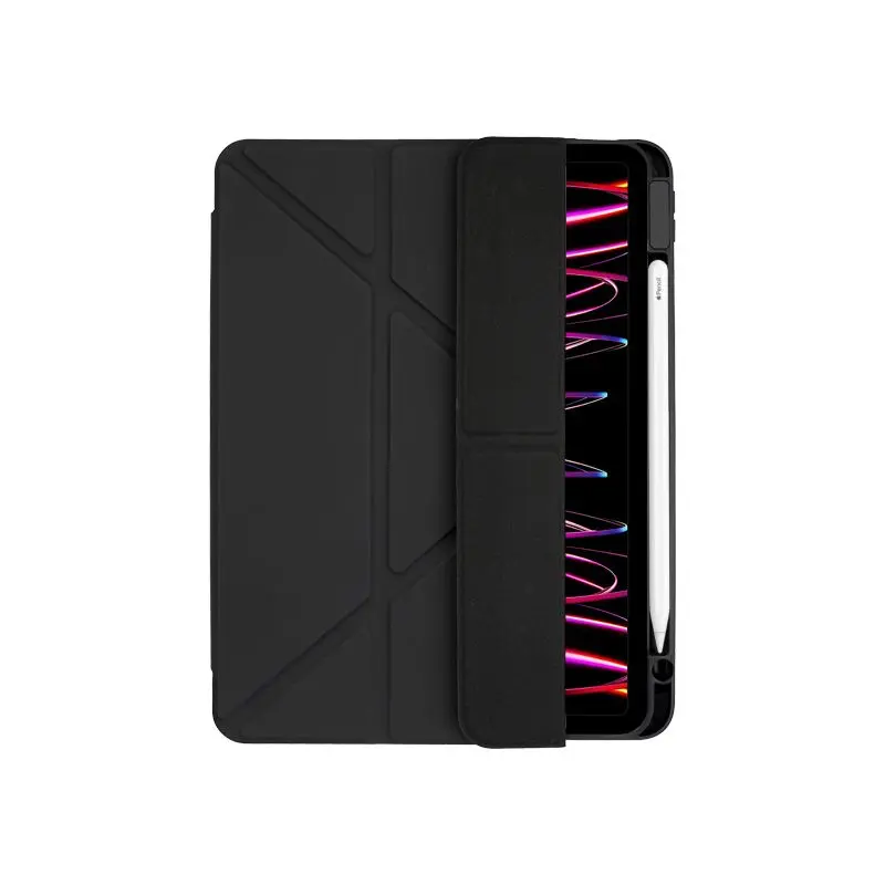 Picture of Flip Case For iPad Mini 6 and iPad Mini 7 Cover 8.3 inch Tri-Fold Smart Tablet PU Leather Case, Hard PC Back Shell Slim Case Multi- Viewing Angles Stand Hard Shell Folio Case Cover with Pencil Holder