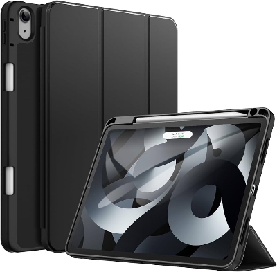 Picture of Flip Case For iPad Air 11 Inch 2024 M2 iPad Air 10.9 inch 2024 Tri-Fold Smart Tablet PU Leather Case, Hard PC Back Shell Slim Case Multi- Viewing Angles Stand Hard Shell Folio Case Cover with Pencil Holder
